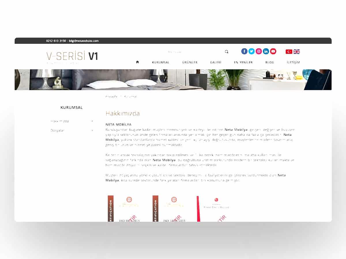 Mobilya Web Sitesi V1