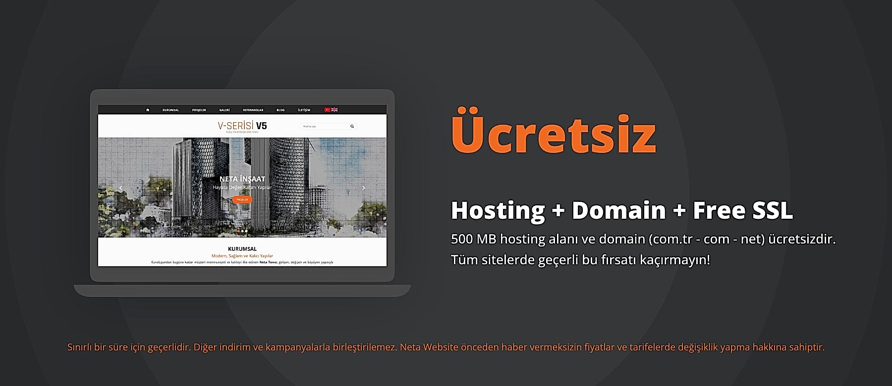 Ücretsiz Hosting, Domain Ve Free SSL