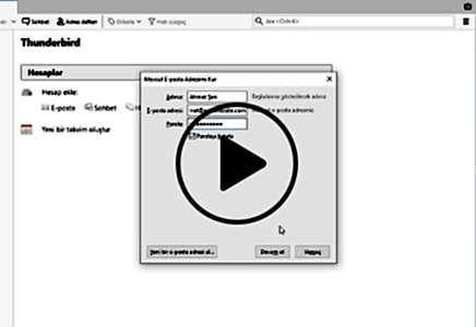 Thunderbird'e E-posta Kurulumu